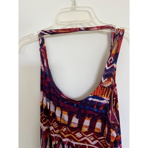 Cupio Halter Dress Sundress 14 Stretchy Geometric Summer Resort Coastal - Picture 4 of 12